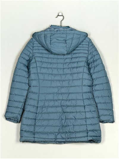 Anorak largo capucha forro polar 2