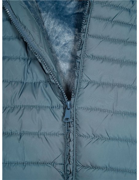 Anorak largo capucha forro polar