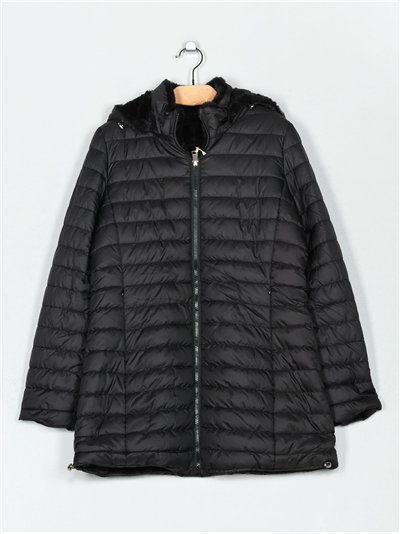 Anorak amplio reversible capucha forro polar