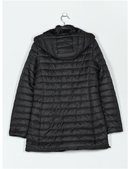 Anorak amplio reversible capucha forro polar