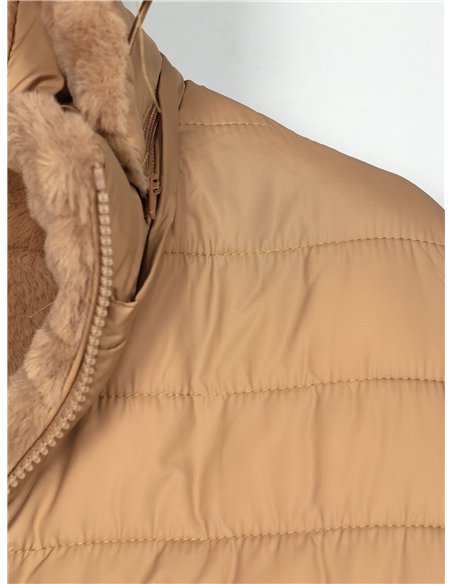 Anorak amplio reversible capucha forro polar