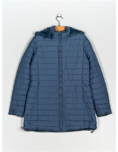 Anorak amplio reversible capucha forro polar