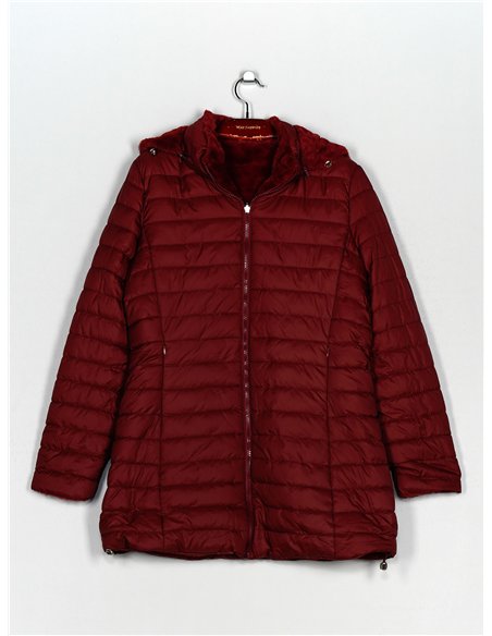 Anorak amplio reversible capucha forro polar