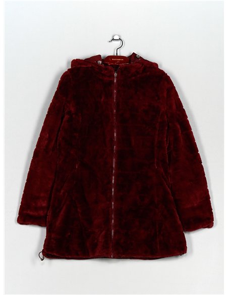 Anorak amplio reversible capucha forro polar