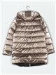 Anorak amplio reversible metalizado capucha
