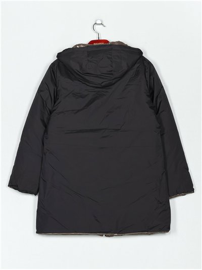 Anorak amplio reversible metalizado capucha 2