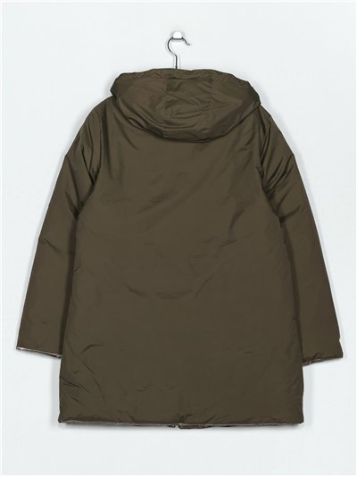 Anorak amplio reversible metalizado capucha 2