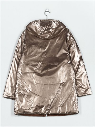 Anorak amplio reversible metalizado capucha 2