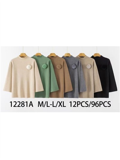 Pantalón recto punto bolsillos extra cálido 2