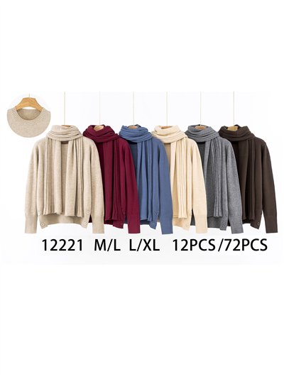 Jersey soft detalle botones + Bufanda 2