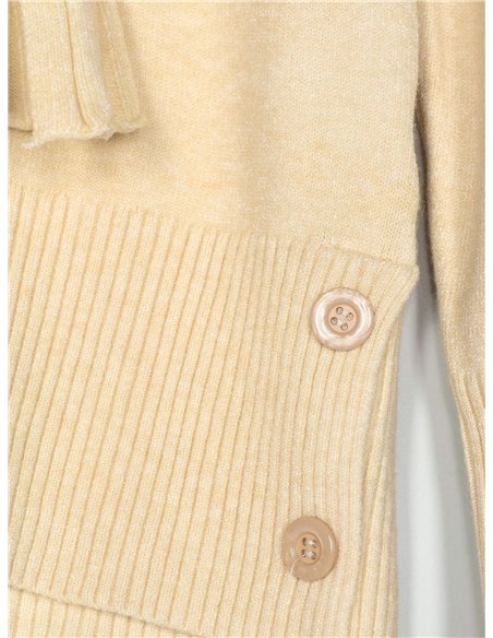 Jersey soft detalle botones + Bufanda
