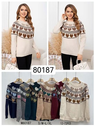 Jersey corazones relieves punto cálido 2