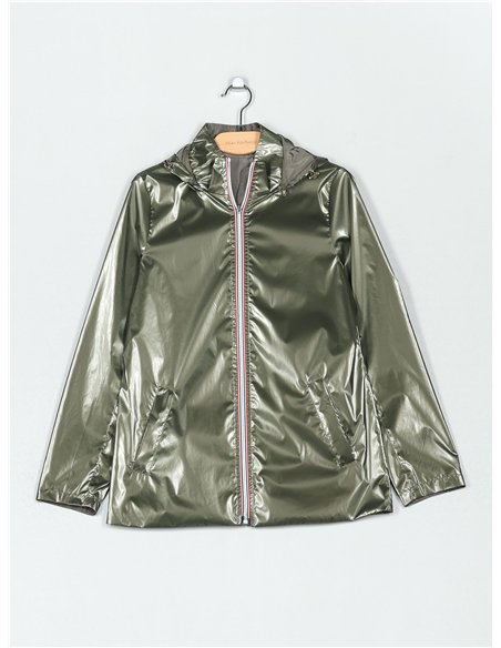 Parka reversible franjas water repellet