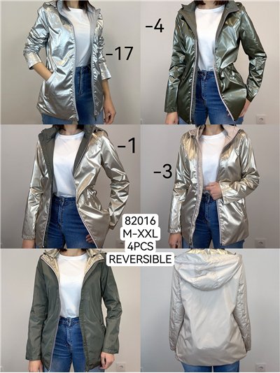 Parka reversible franjas water repellet 2