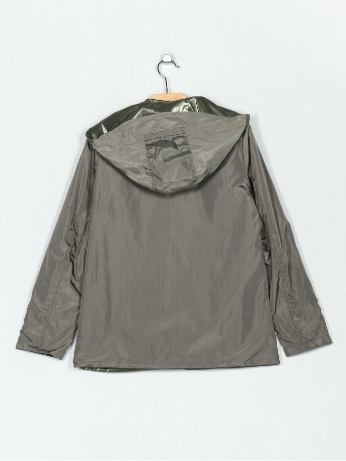 Parka reversibile a righe idrorepellente