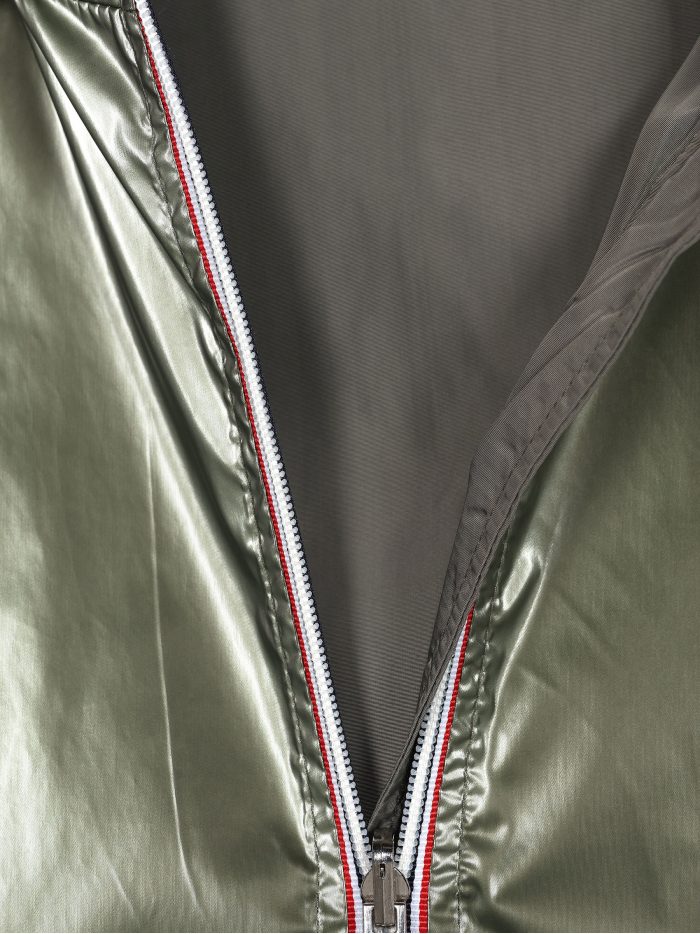 Parka reversibile a righe idrorepellente