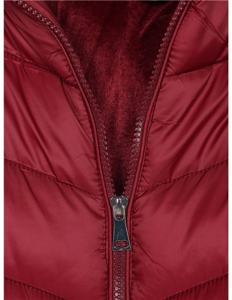 Anorak corto capucha forro polar