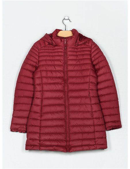 Anorak largo capucha forro polar