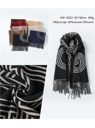 Bufanda geométrico flecos 2