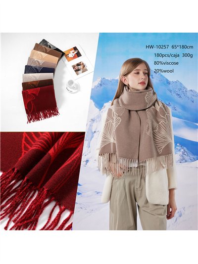 Bufanda hojas flecos 2