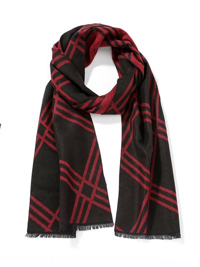 Bufanda cuadros desflecada de hombre