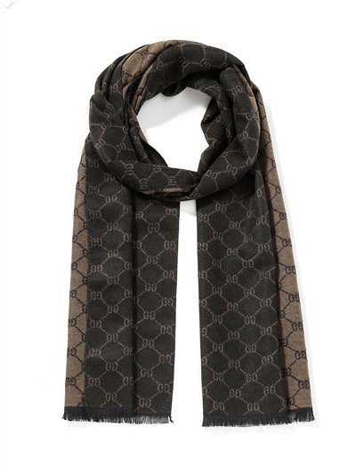 Bufanda estampada desflecada de hombre