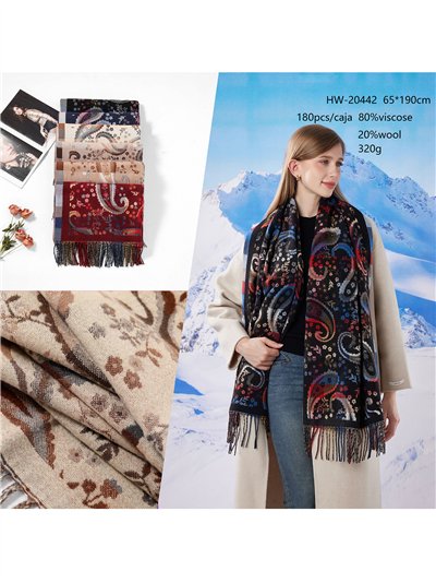 Bufanda reversible cachemir flecos 2