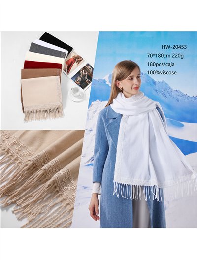 Bufanda encaje flecos 2