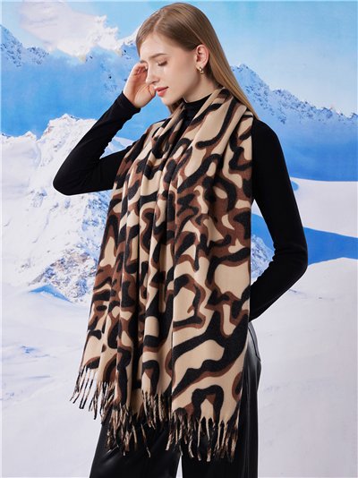 Bufanda animal print flecos