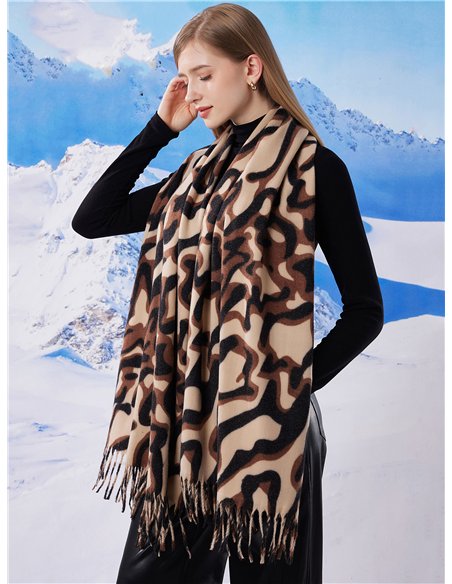 Bufanda animal print flecos