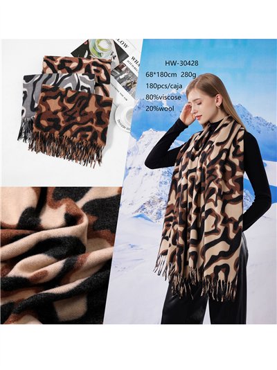 Bufanda animal print flecos 2