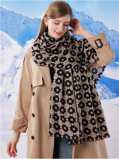 Bufanda estampada metalizada