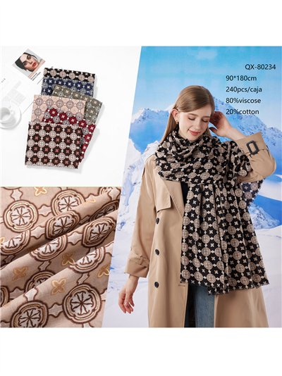 Bufanda estampada metalizada 2