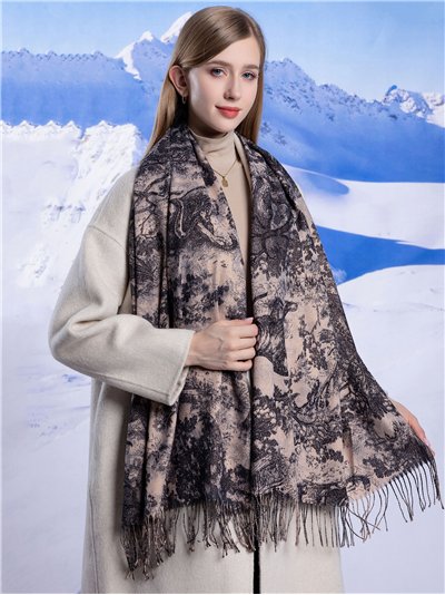 Bufanda estampada metalizada