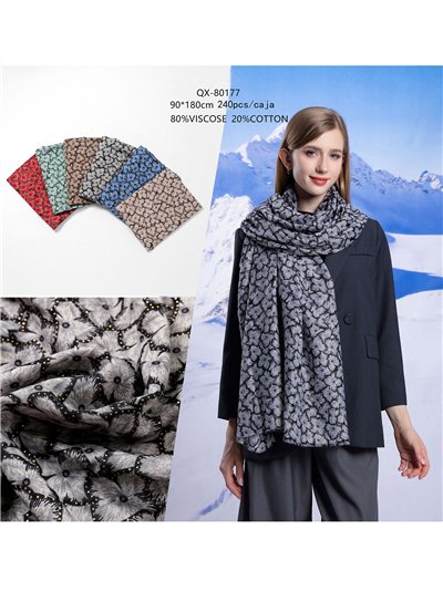 Bufanda estampada metalizada 2