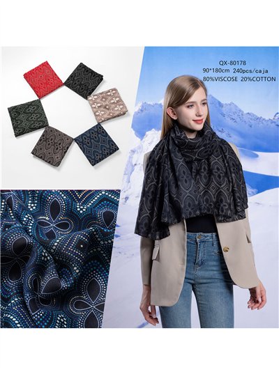 Bufanda estampada metalizada 2