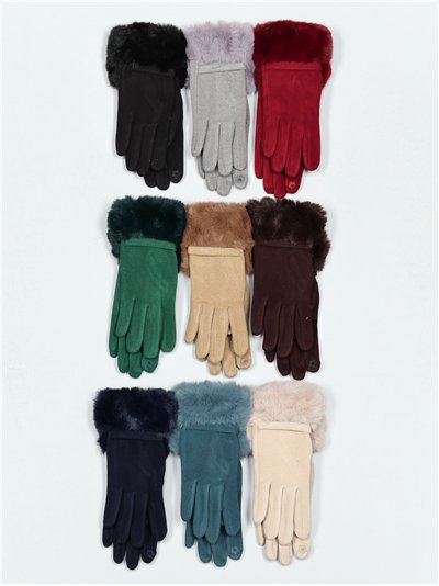 Guantes pelo efecto ante