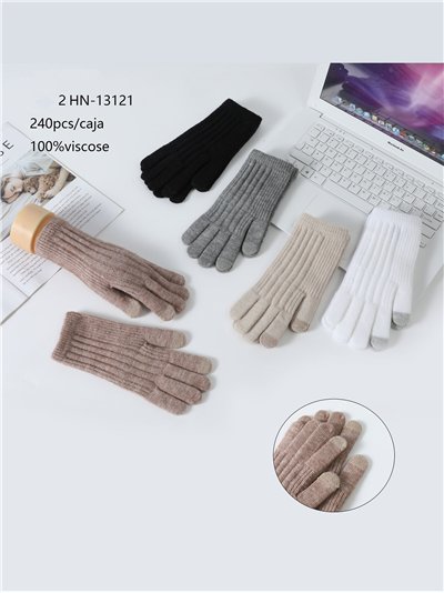 Guantes punto canalé