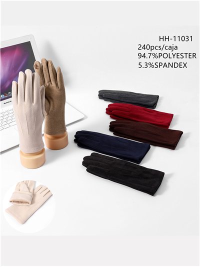 Guantes efecto ante forro polar