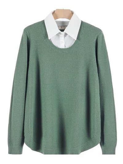 Jersey efecto camisa