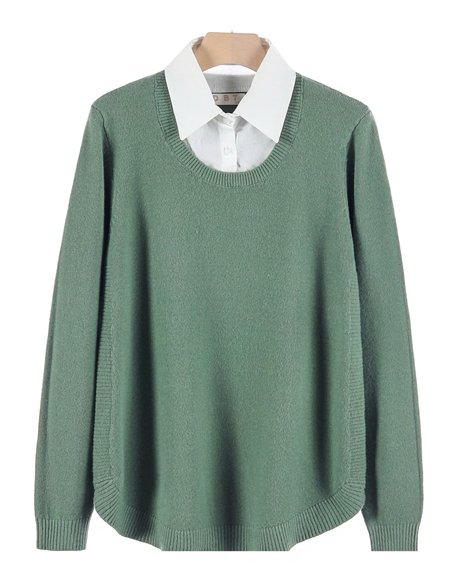 Jersey efecto camisa