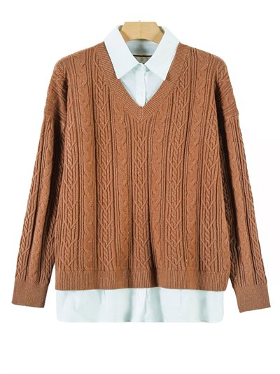 Jersey metalizado estructura trenzas efecto camisa