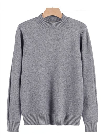 Jersey punto cálido cuello redondo