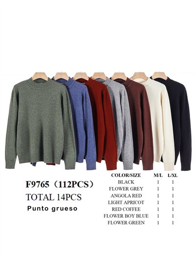 Jersey punto cálido cuello redondo 2