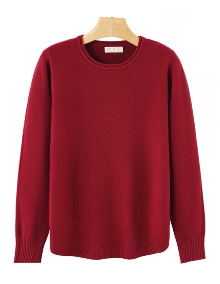 Jersey lunares relieves punto cálido