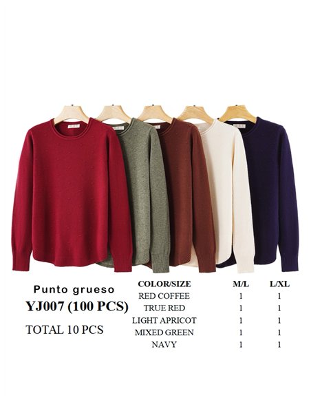 Jersey lunares relieves punto cálido