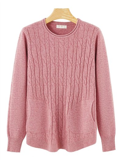 Jersey estructura trenzas bolsillos