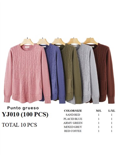 Jersey estructura trenzas bolsillos 2