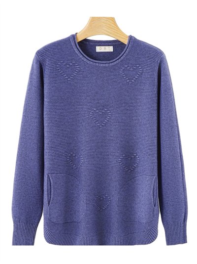 Jersey corazones relieves punto cálido