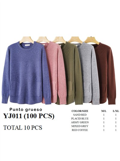 Jersey corazones relieves punto cálido 2